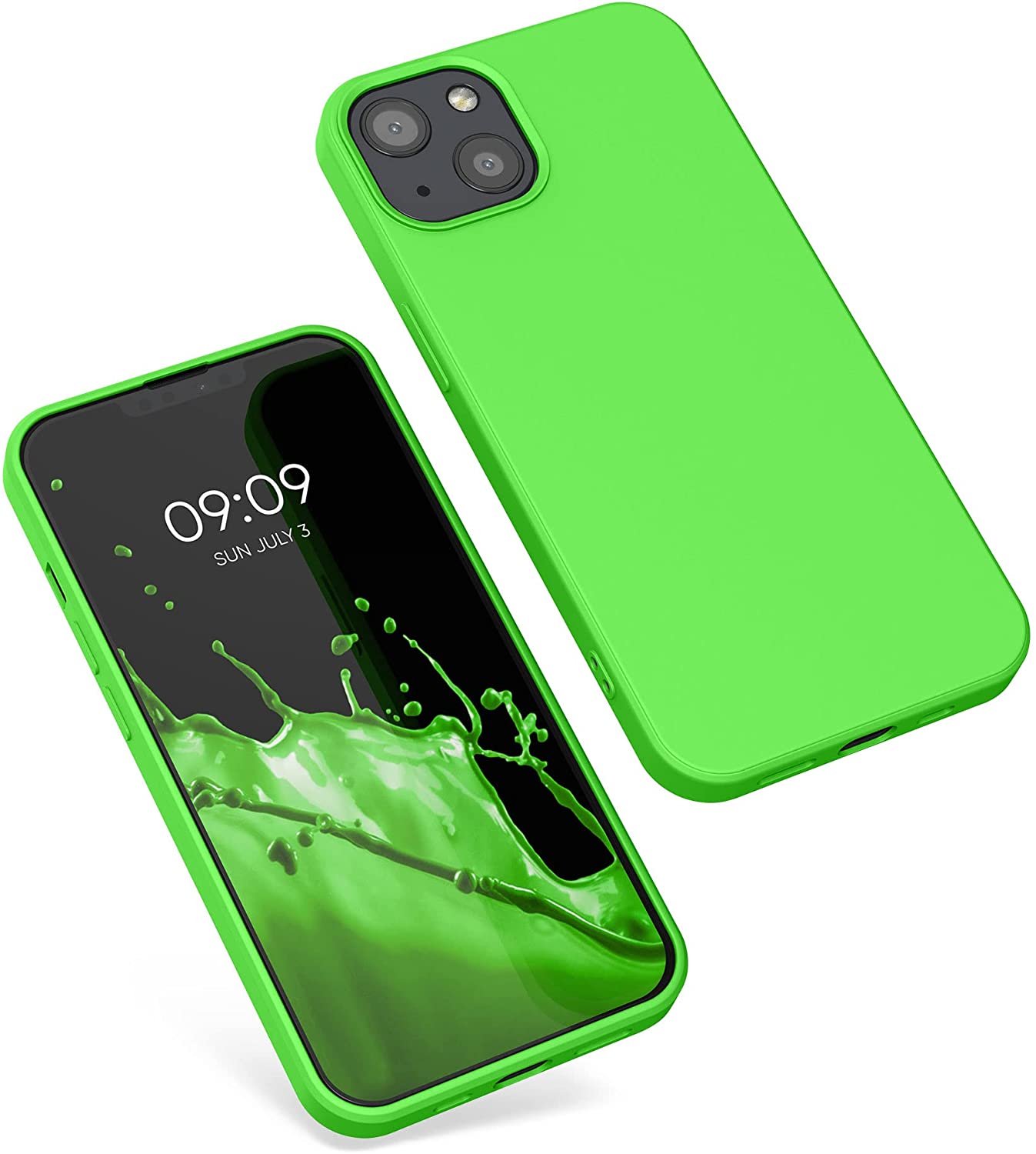 KW iPhone 13 Θήκη Σιλικόνης Rubberized TPU - Lime Green - 55948.159