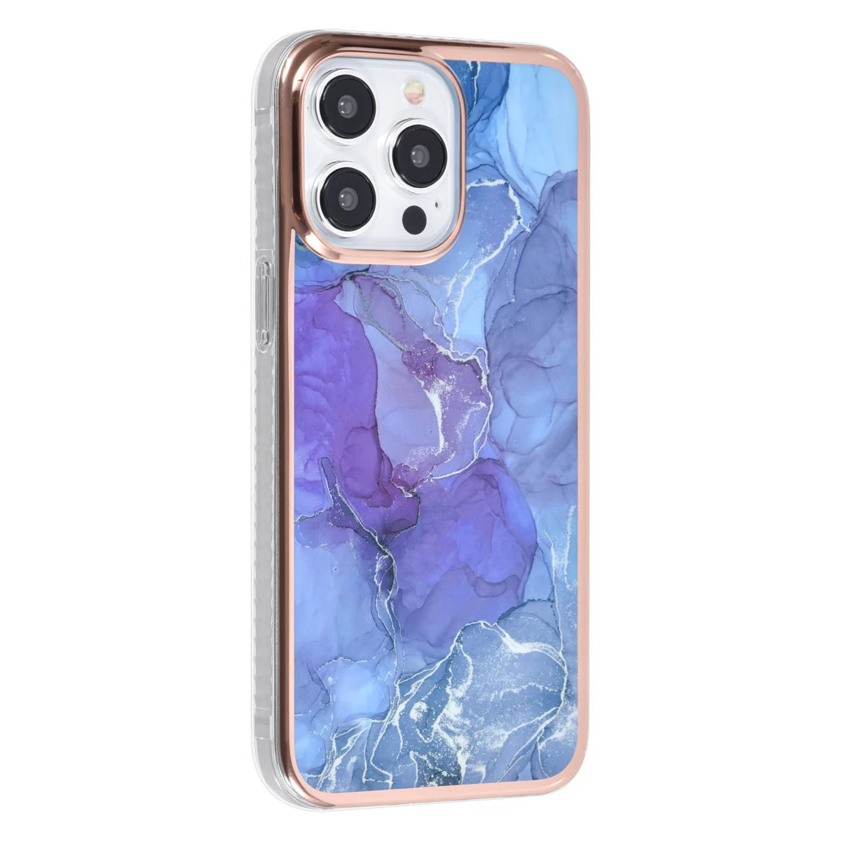 Tuniq iPhone 15 Pro Max - Σκληρή Θήκη με Πλαίσιο Σιλικόνης - Σχέδιο Μάρμαρο - Μοβ