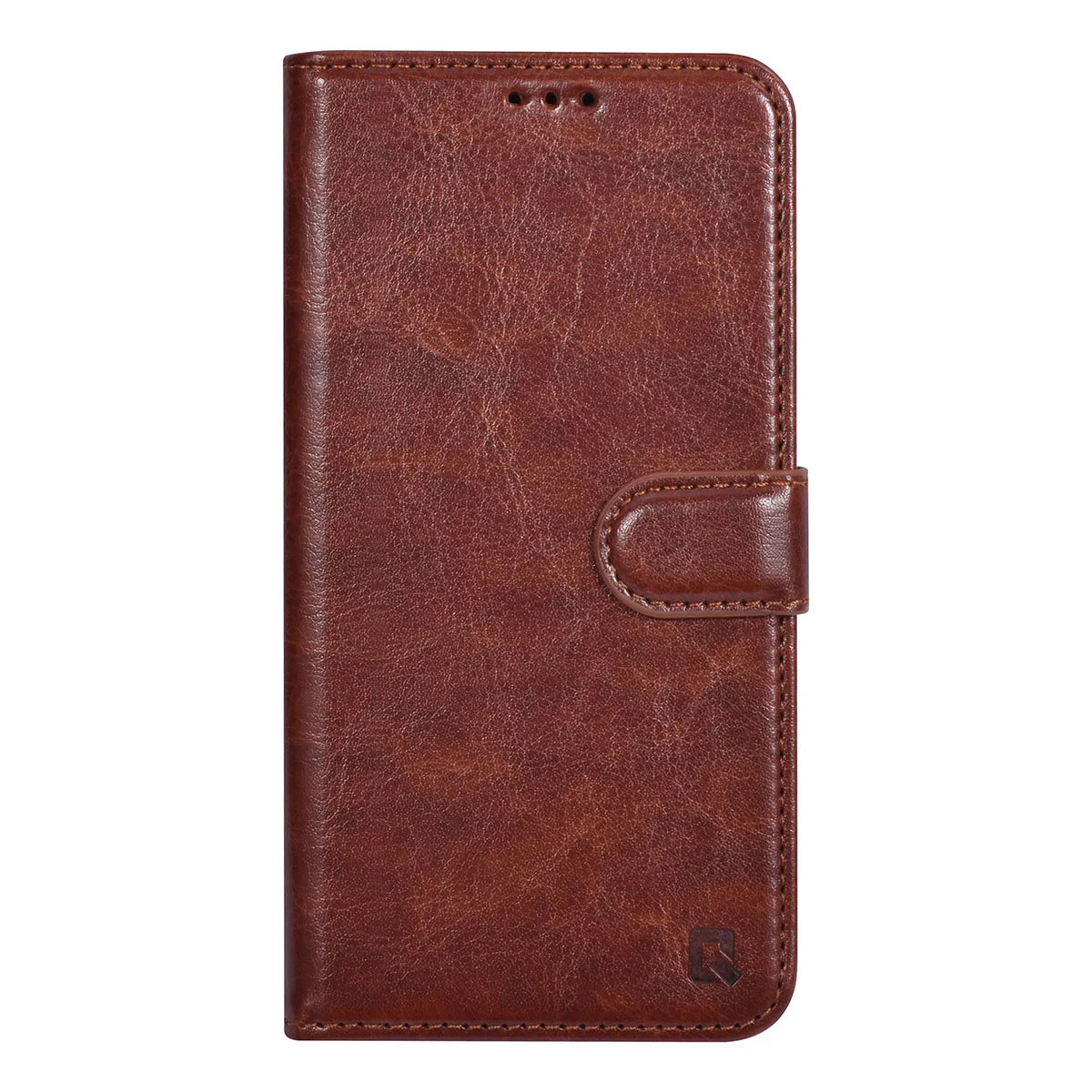 Tuniq iPhone 15 Pro - Θήκη Πορτοφόλι Stand από Δερματίνη - Καφέ