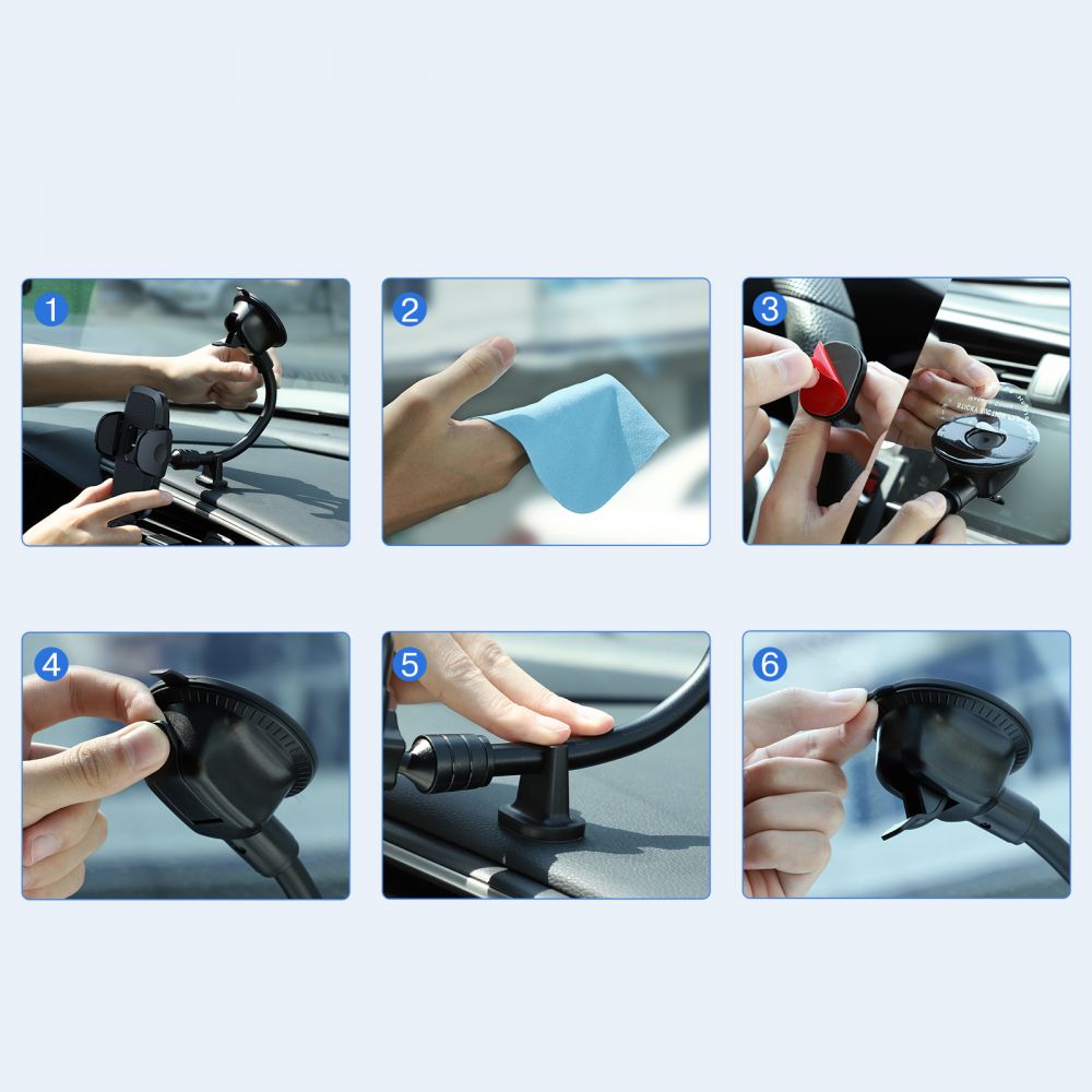 Joyroom Long Arm Mechanical Universal Βάση Αυτοκινήτου - Black - JR-ZS259