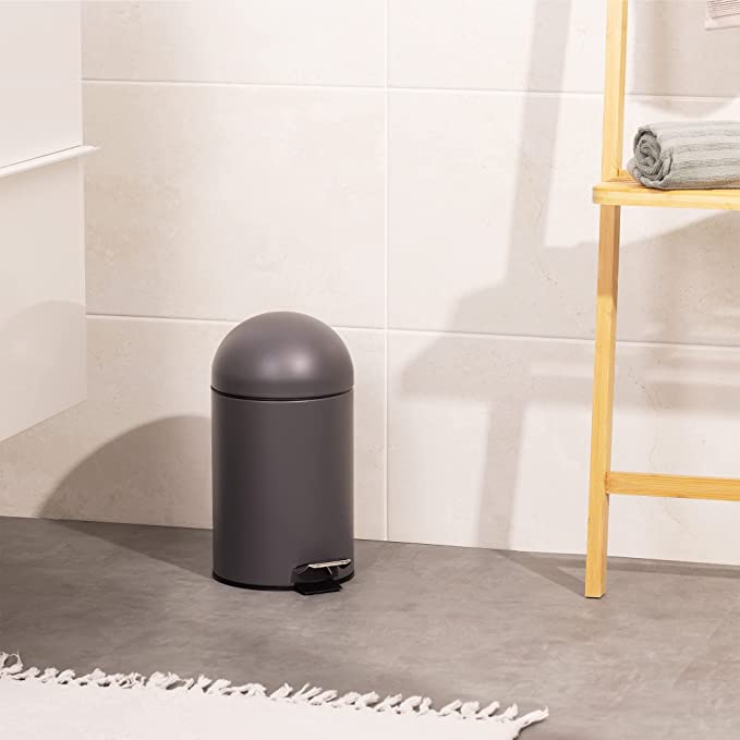 Navaris Κάδος Απορριμμάτων για το Μπάνιο - 3L - Dark Grey - 56852.01.22