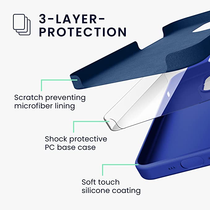 KW iPhone 14 Pro Max Θήκη Σιλικόνης Rubberized TPU - Baltic Blue - 59074.134