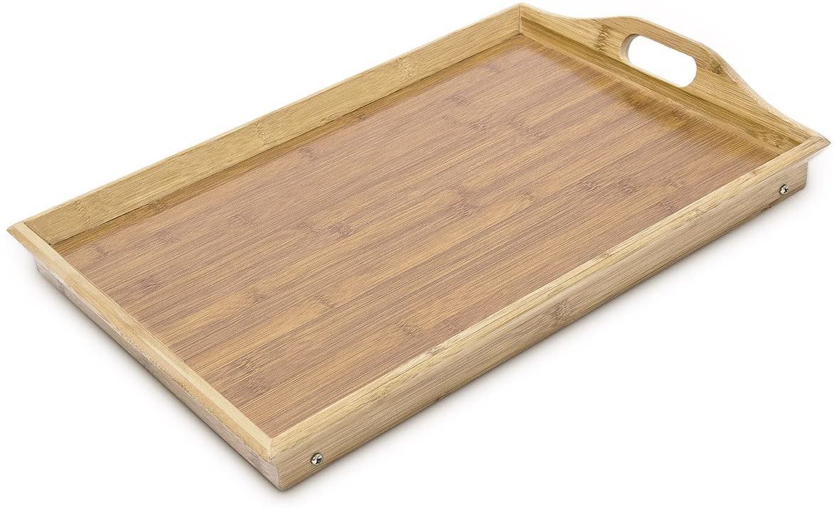 Relaxdays Τραπεζάκι Σερβιρίσματος Φαγητού από Μπαμπού - Natural - 4052025188818