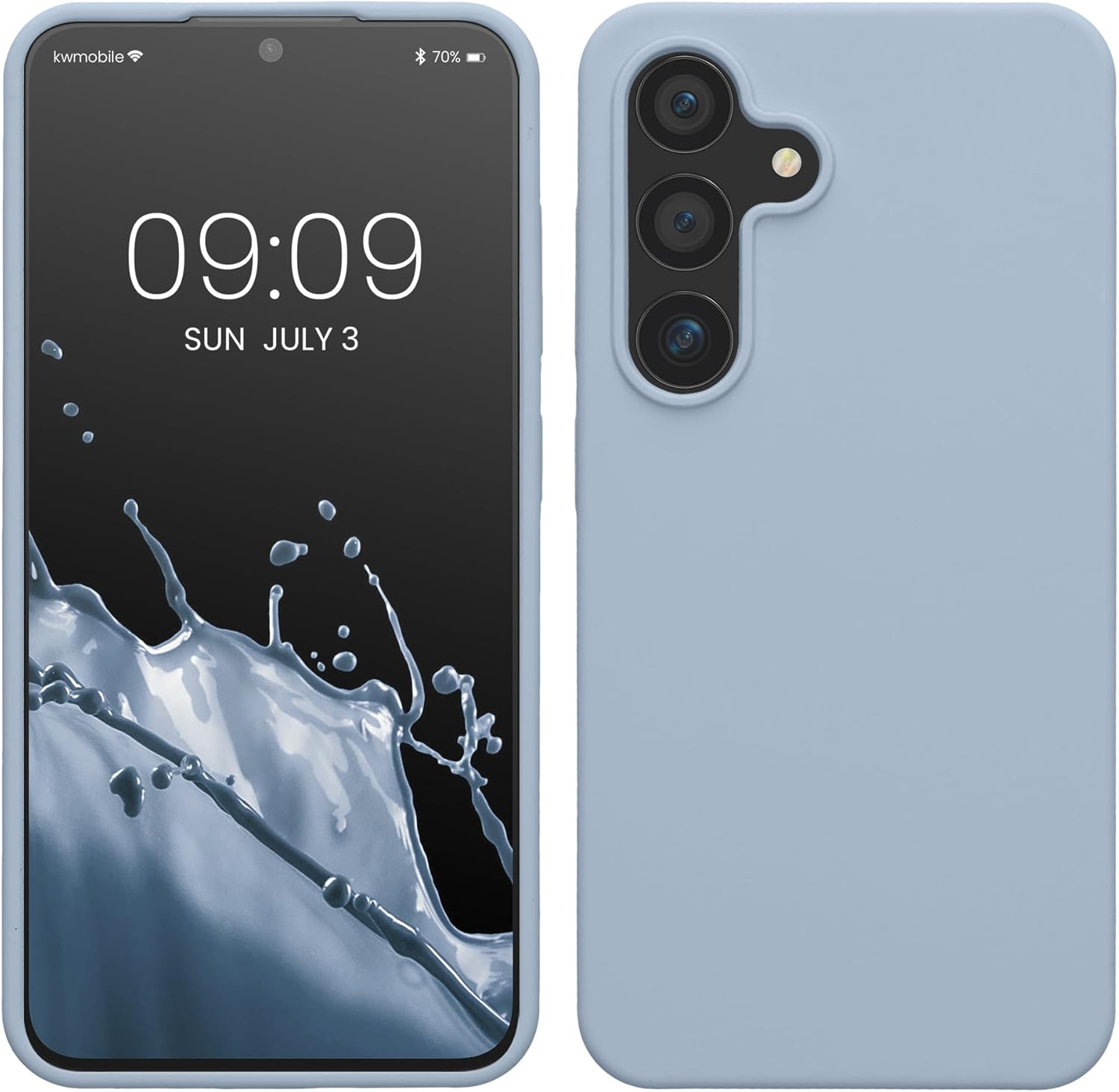 KW Samsung Galaxy S24 Θήκη Σιλικόνης Rubberized TPU - Light Blue Matte