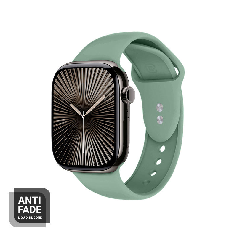 Crong Λουράκι Apple Watch 2/3/4/5/6/7/8/9/10/11 - SE (1/2/3) - 38/40/41/42mm Σιλικόνης - Liquid Strap - Sage