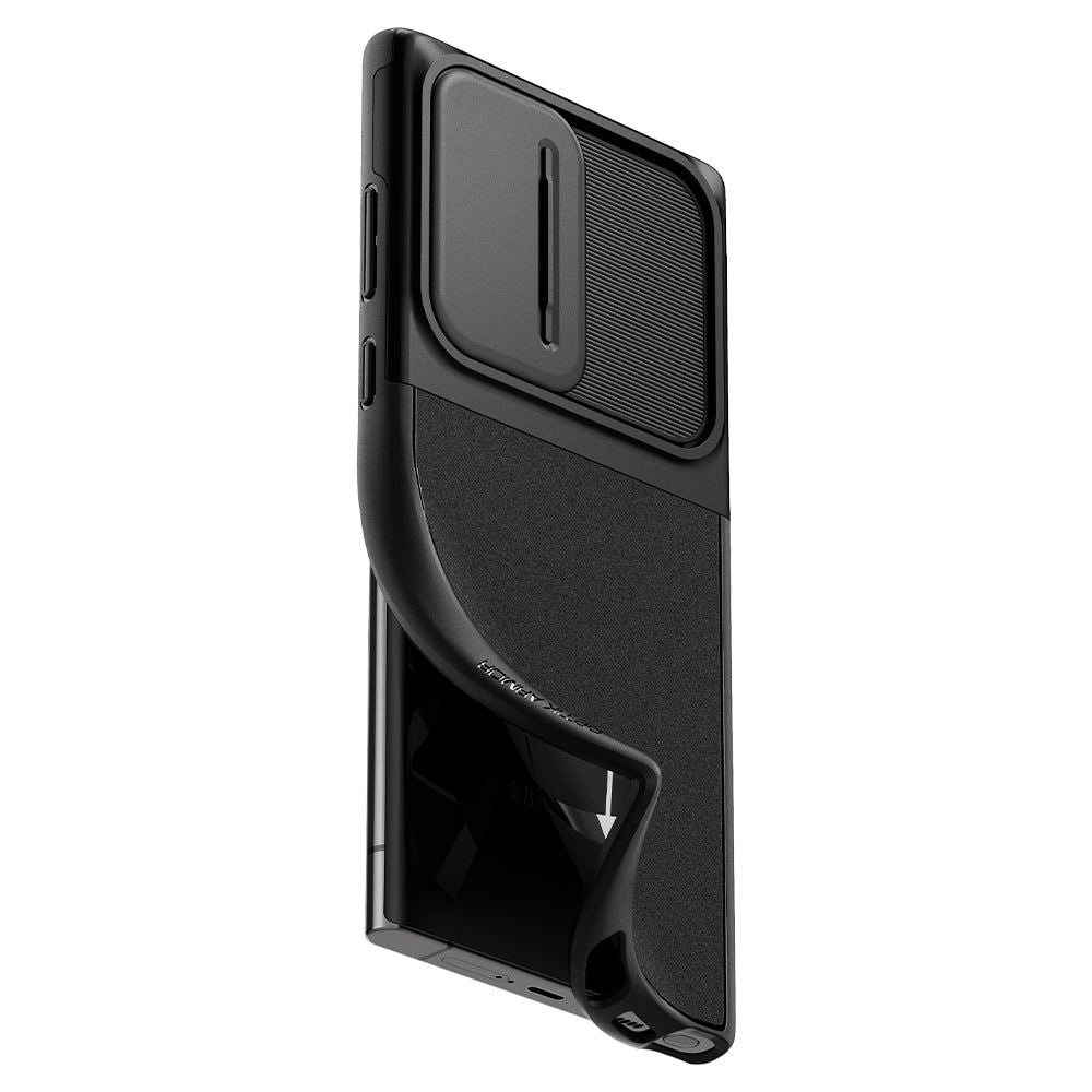 Spigen Samsung Galaxy S22 Ultra Optik Armor Θήκη Σιλικόνης με Κάλυμμα για την Κάμερα - Black