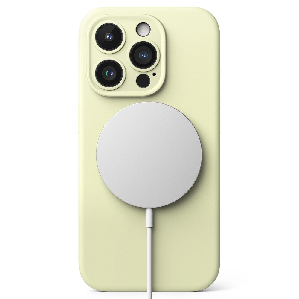 Ringke iPhone 15 Pro Silicone Magnetic MagSafe Case Θήκη Σιλικόνης με MagSafe - Sunny Lime