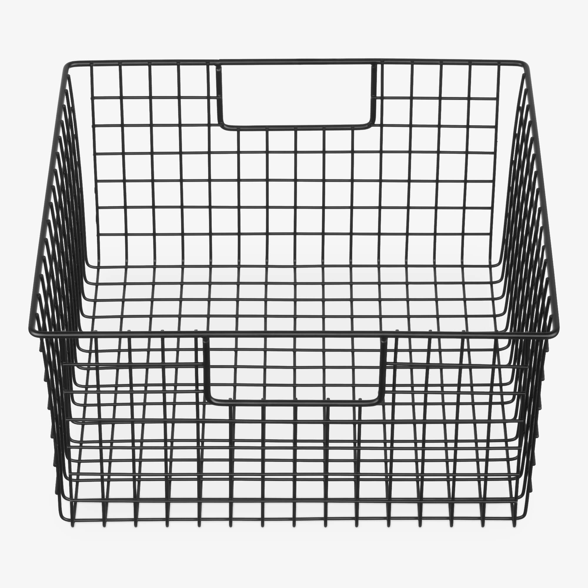 Navaris Σετ με 2 Μεταλλικά Καλάθια Αποθήκευσης - 30,5 x 30,5 x 15,2 cm - Black - 54570.01