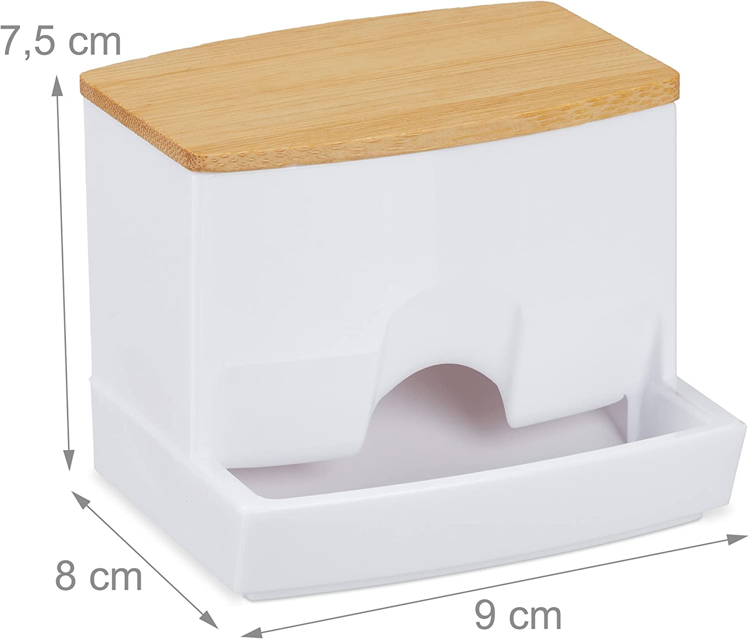 Relaxdays Ακρυλικό Κουτί Αποθήκευσης για Μπατονέτες - White / Natural - 4052025905965