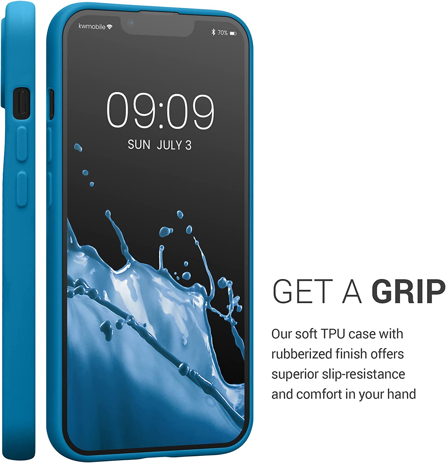 KW iPhone 13 Θήκη Σιλικόνης TPU - Caribbean Blue - 57748.224