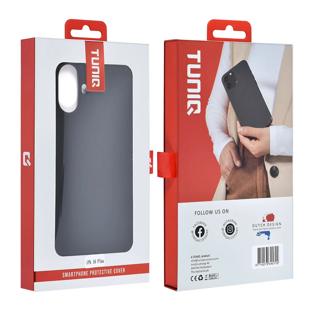 Tuniq iPhone 16 Plus Premium Liquid Silicone Θήκη Σιλικόνης - Μαύρη