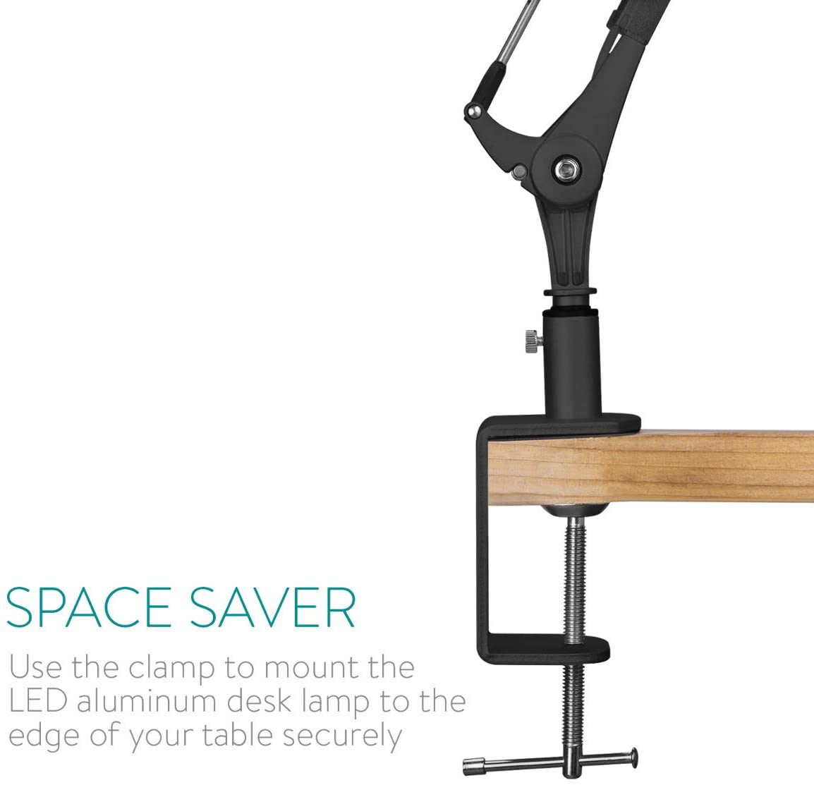 Navaris LED Desk Lamp Aluminium Clamp Lamp Επιτραπέζιο Φωτιστικό Αλουμινίου - Black - 45791.01