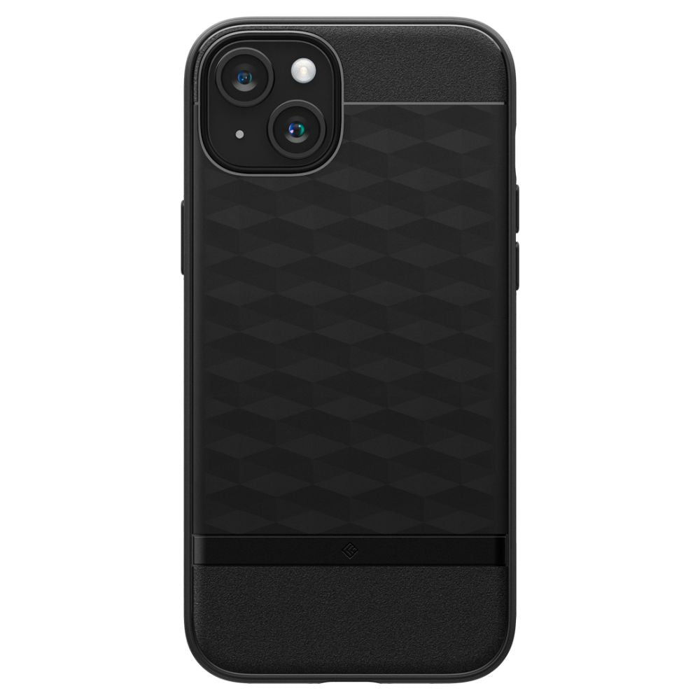 Caseology iPhone 15 Parallax Mag Θήκη Σιλικόνης με Σκληρό Πλαίσιο και MagSafe - Matte Black