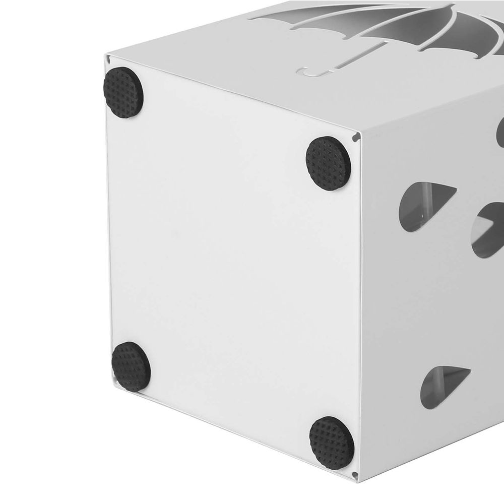 Songmics Μεταλλική Ομπρελοθήκη με 4 Γάντζους - Design Umbrella - 15.5 x 15.5 x 49 cm - 15.5 x 15.5 x 49 cm - White - LUC49W