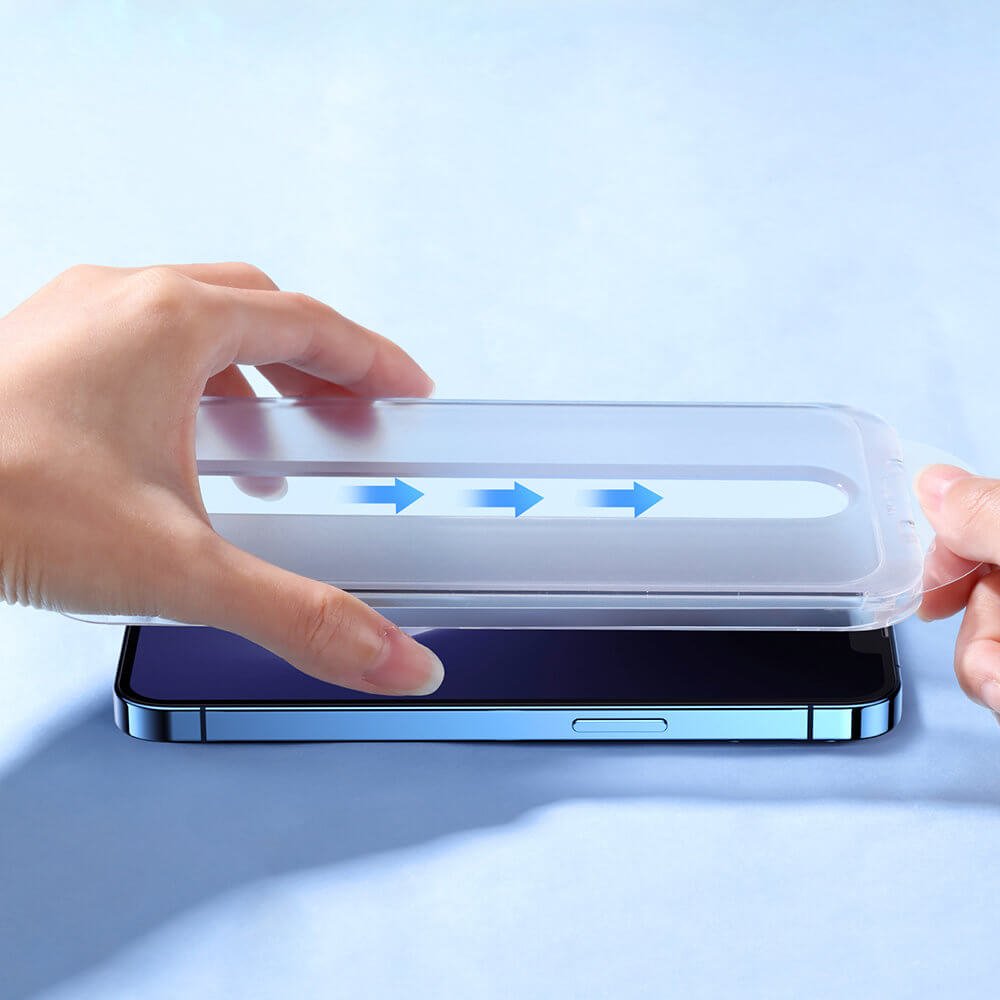 Joyroom iPhone 14 Easy Fit Full Screen Tempered Glass Αντιχαρακτικό Γυαλί Οθόνης 9H - Διάφανο - JR - DH09