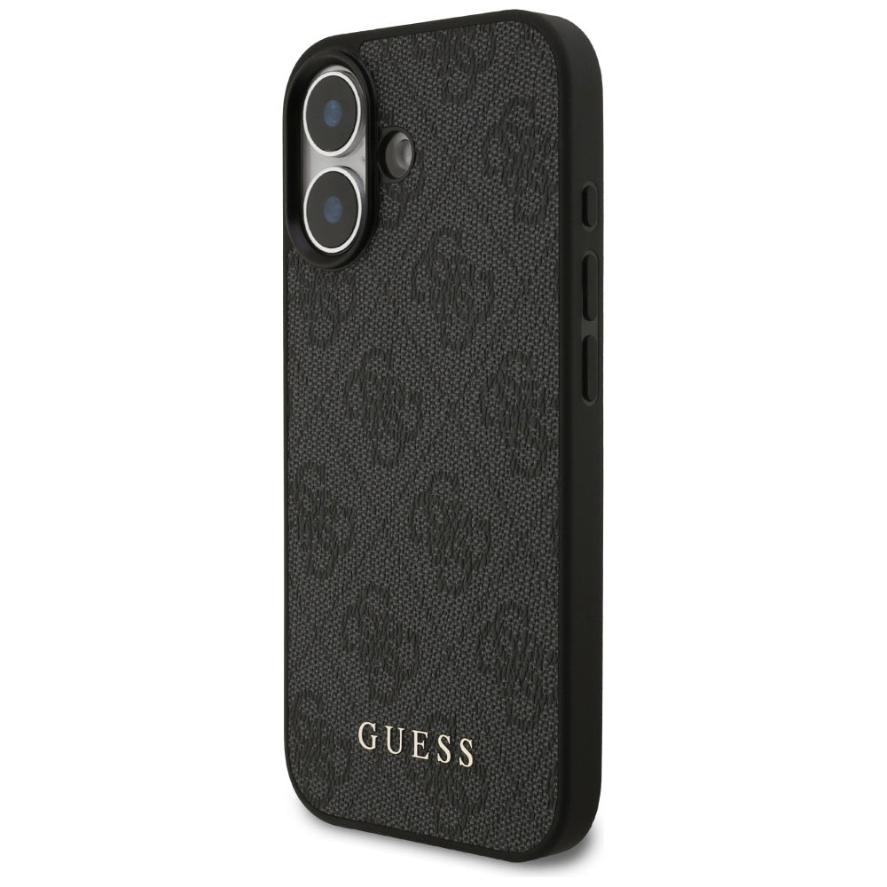 Guess iPhone 17 - 4G Classic - Σκληρή Θήκη με Πλαίσιο Σιλικόνης και Επένδυση Συνθετικού Δέρματος - Black - GUHCP17SG4GFGR