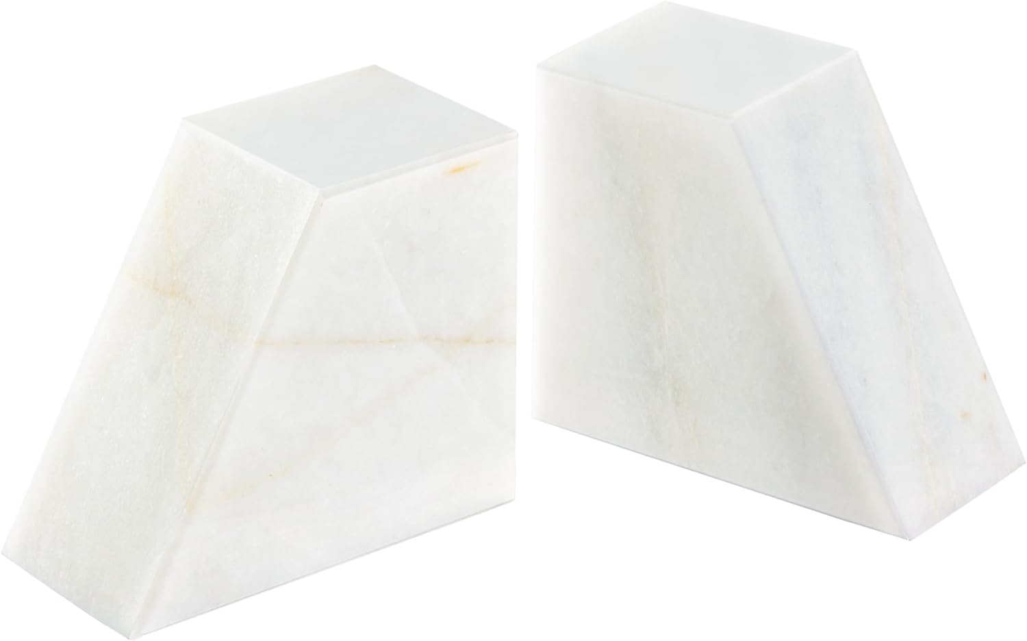 Navaris Βιβλιοστάτες από Μάρμαρο Σετ 2 Τεμαχίων - White - 61655.01