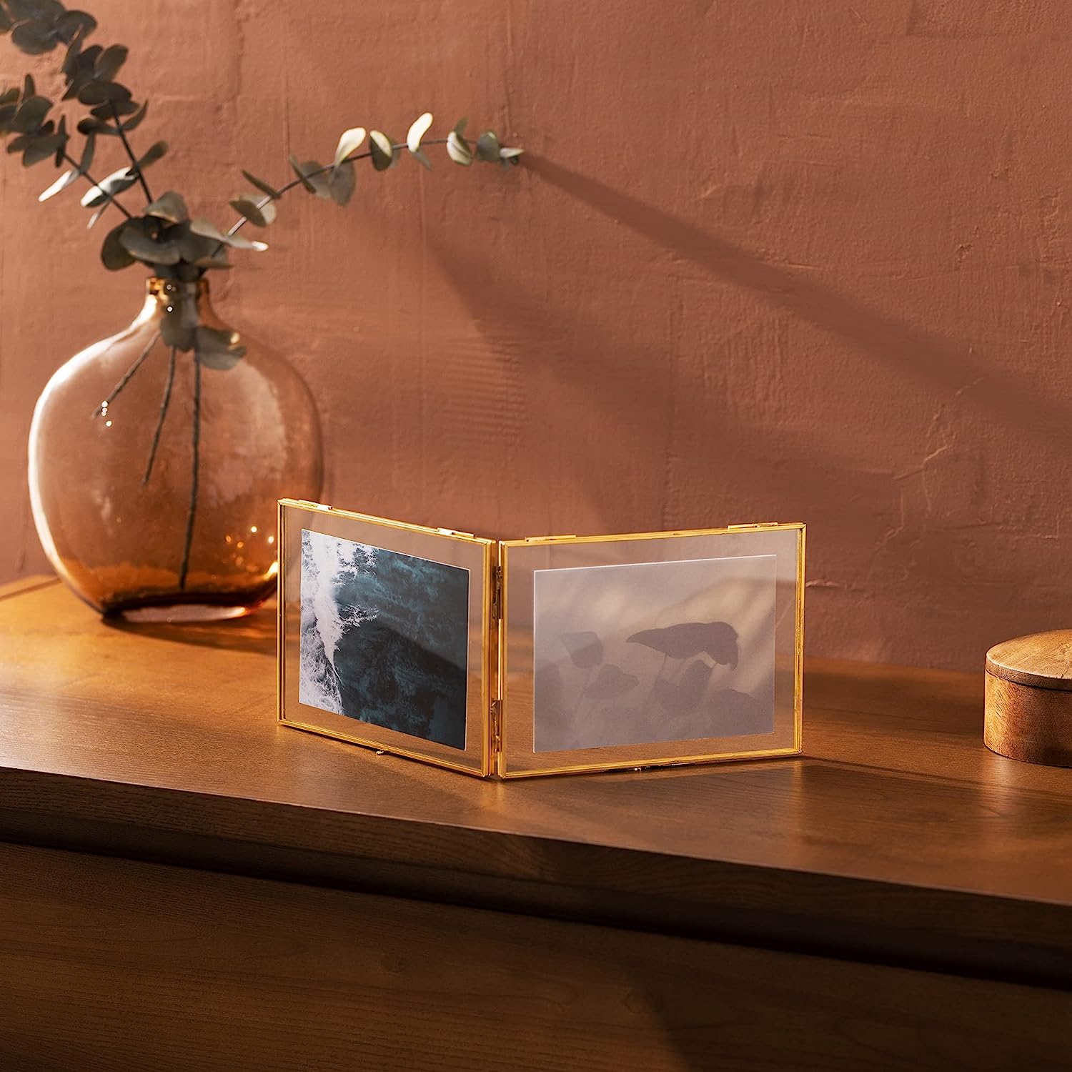 Navaris Αναδιπλούμενη Κορνίζα Διπλής Όψης για Φωτογραφίες - Gold - 54486.4