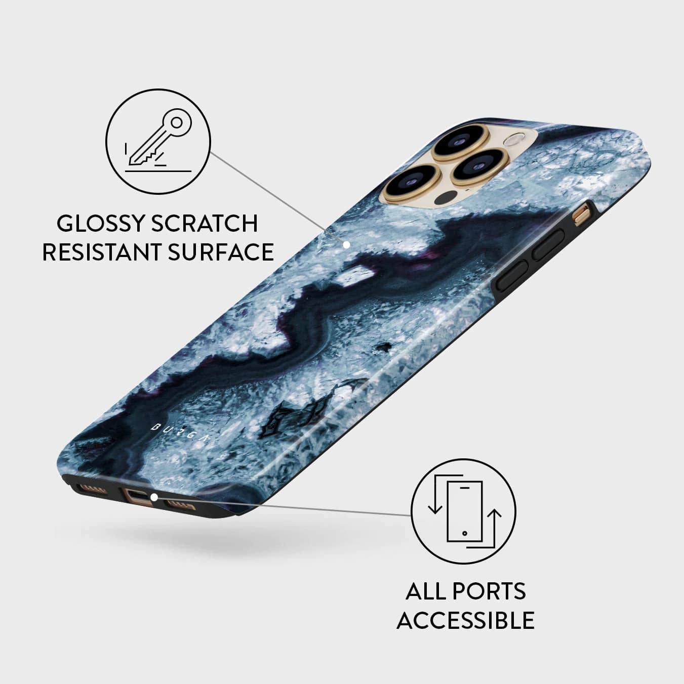 Burga iPhone 13 Pro Fashion Tough Σκληρή Θήκη - Frozen Lake