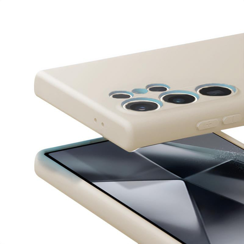 Crong Samsung Galaxy S24 Ultra Cover Θήκη Σιλικόνης - Beige