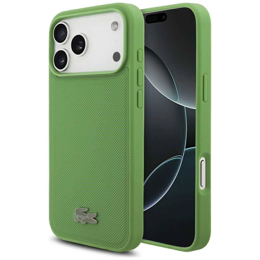 Lacoste iPhone 17 Pro Max - Petit Pique Lacquer Logo MagSafe - Σκληρή Θήκη με Πλαίσιο Σιλικόνης - Estragon