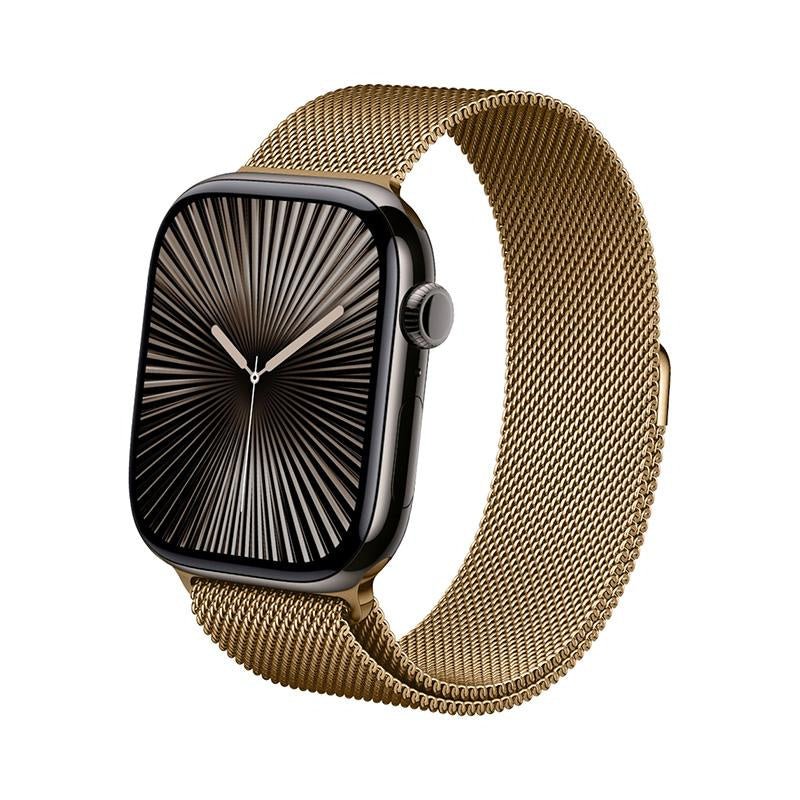 Crong Λουράκι Apple Watch 4/5/6/7/8/9/10/11 - SE (1/2/3) - ULTRA (1/2/3) - 44/45/46/49mm από Ανοξείδωτο Ατσάλι - Milano Steel - Rose Gold