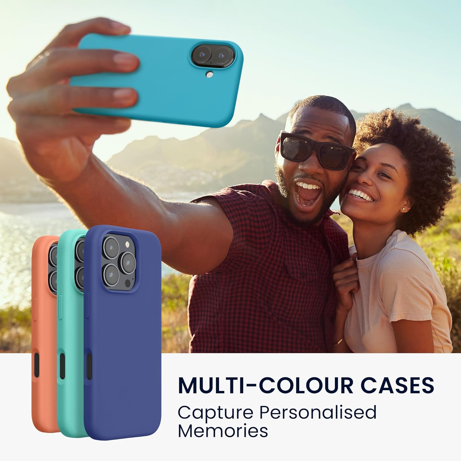 KW iPhone 16 Θήκη Σιλικόνης Rubberized TPU - Cool Glacier