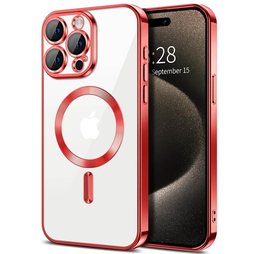 Techsuit iPhone 16 Pro - Luxury Crystal MagSafe - Θήκη Σιλικόνης - Red