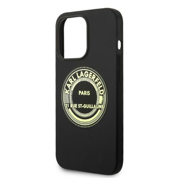 Karl Lagerfeld iPhone 14 Pro Silicone RSG Θήκη Σιλικόνης - Black - KLHCP14LSRSGRCK