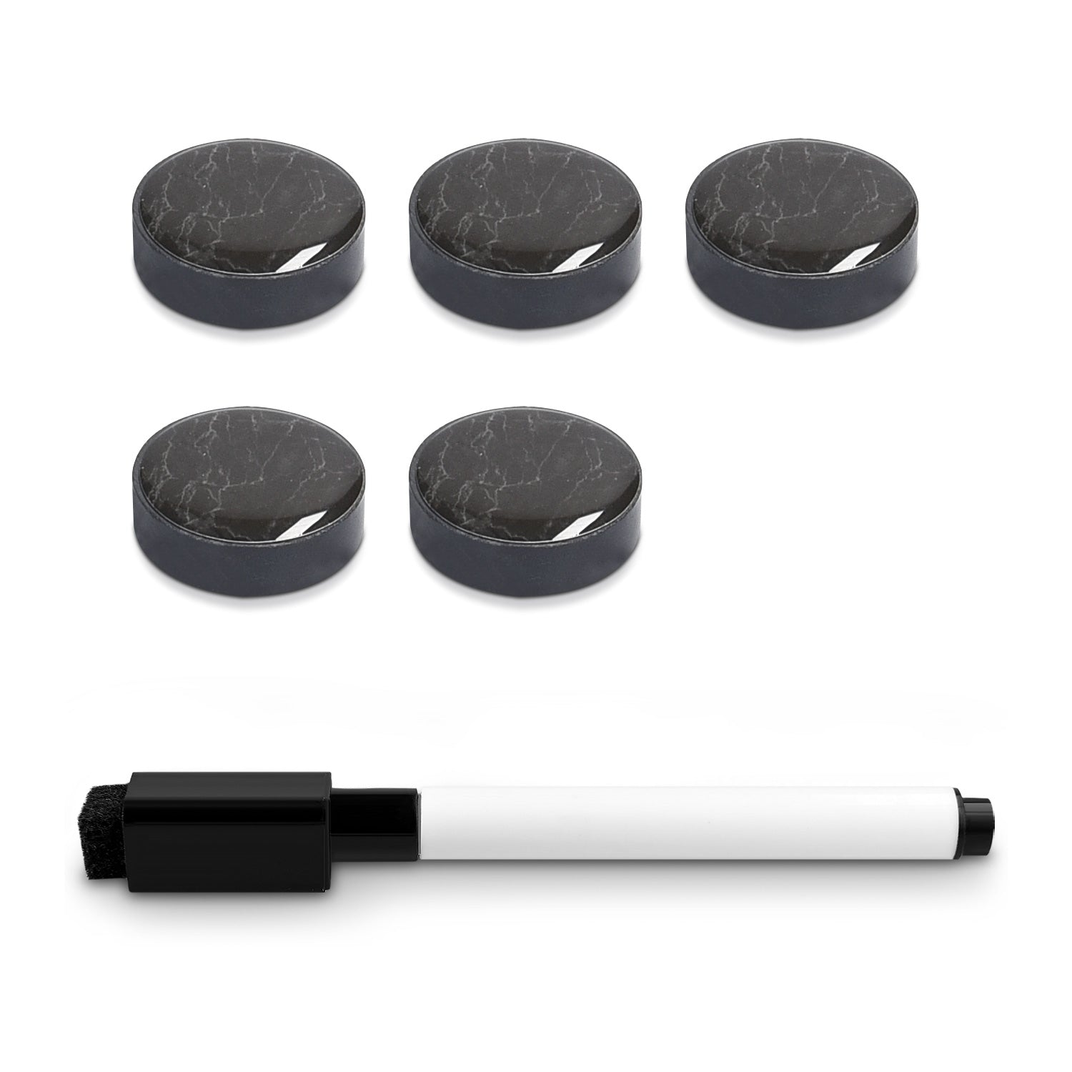 Navaris Μαγνητικός Πίνακας Ανακοινώσεων - 60 x 40 cm - White Marble - 45365.04