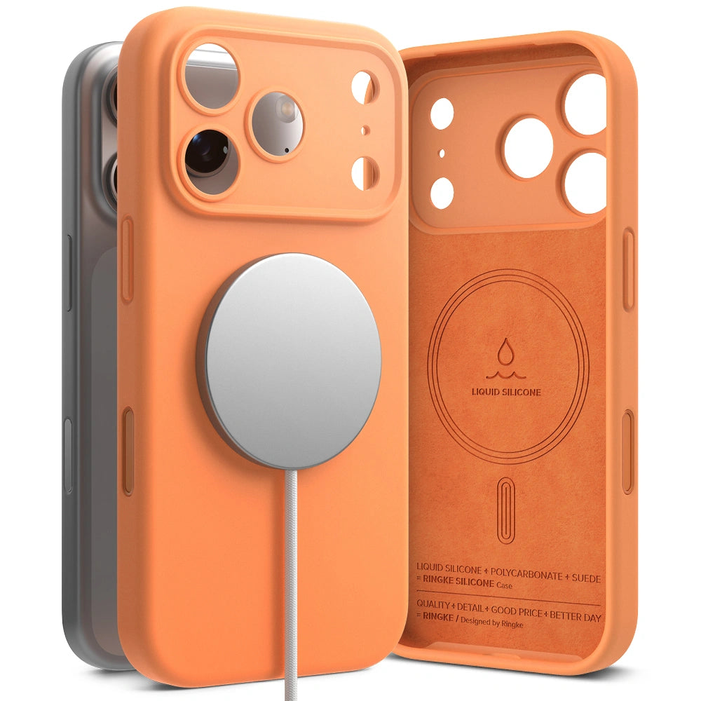 Ringke iPhone 17 Pro - Silicone Magnetic MagSafe - Θήκη Σιλικόνης με MagSafe - Tangerine