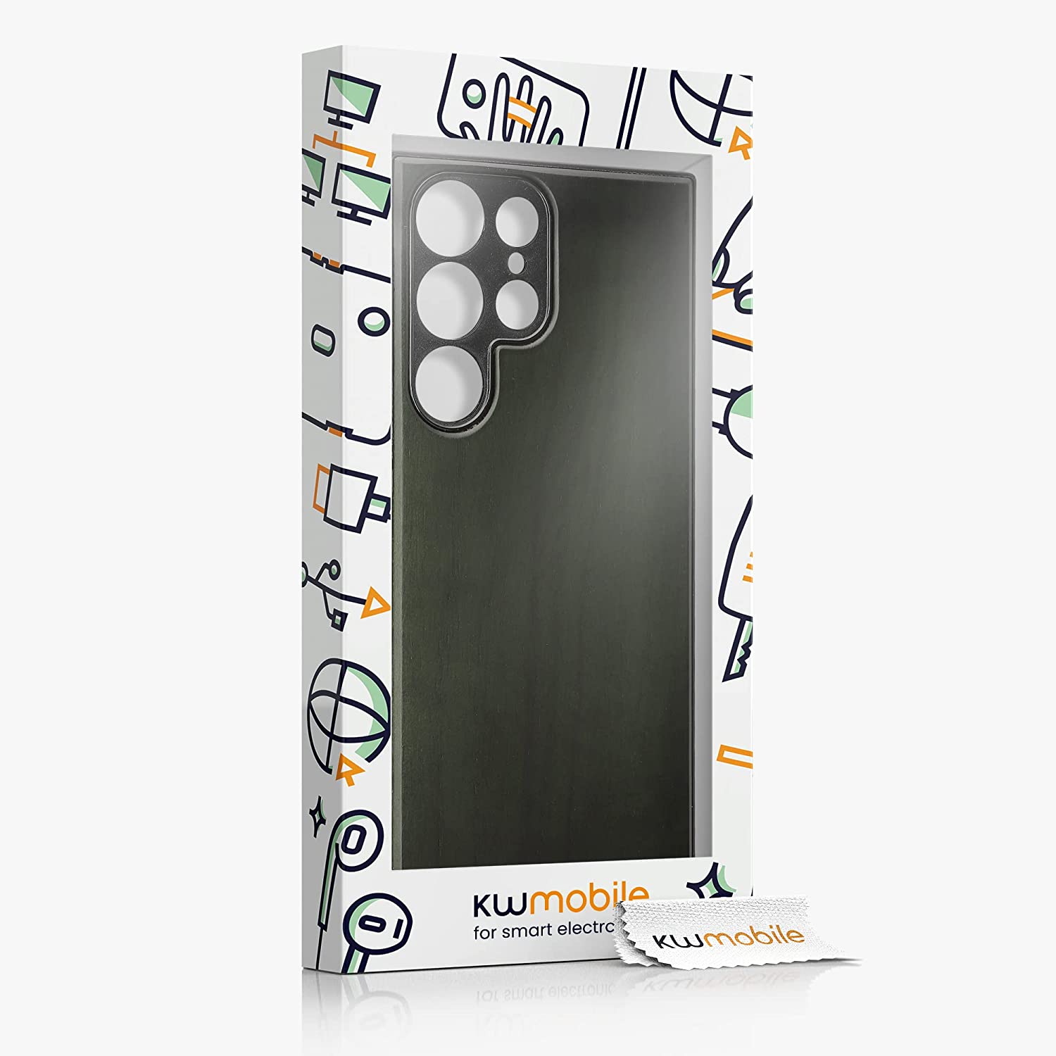 KW Samsung Galaxy S23 Ultra Θήκη από Φυσικό Ξύλο - Dark Green - 60296.80