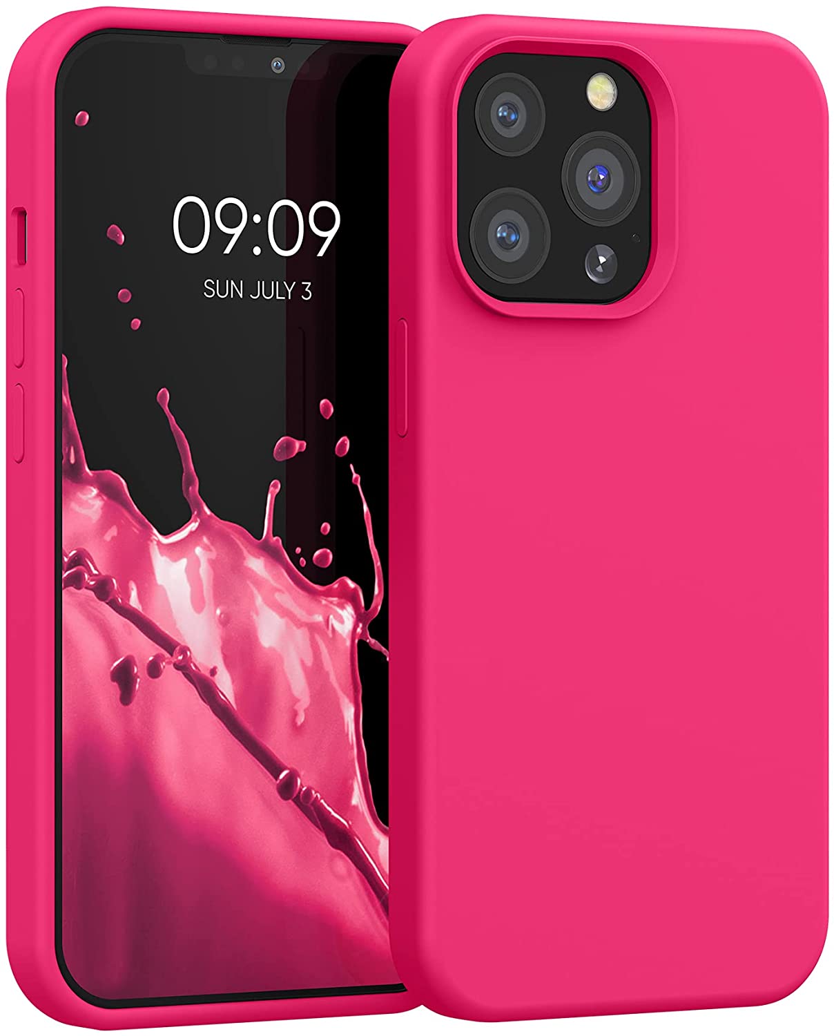 KW iPhone 13 Pro Θήκη Σιλικόνης Rubberized TPU - Neon Pink - 55880.77