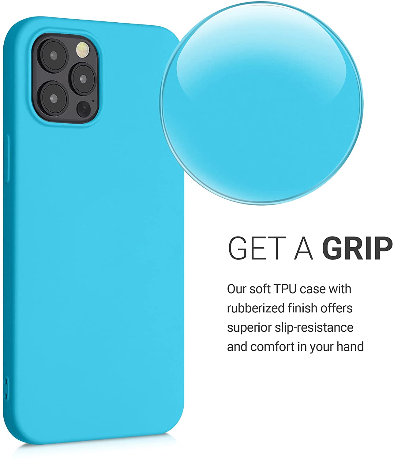 KW iPhone 12 Pro Max Θήκη Σιλικόνης Rubberized TPU - Sea Blue - 52714.223