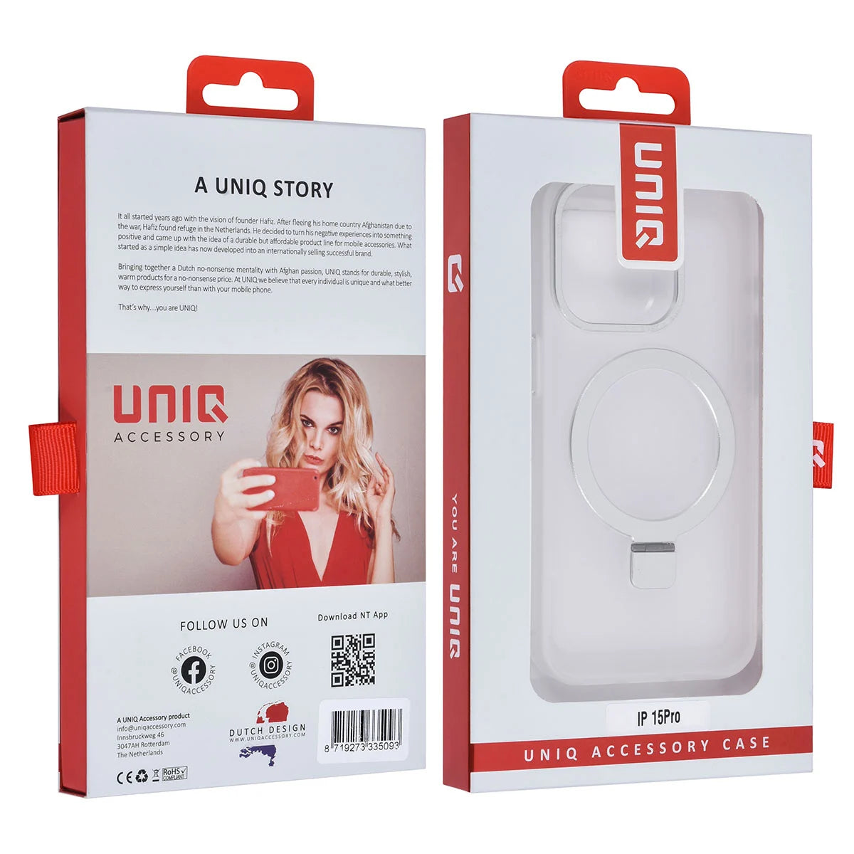 Tuniq iPhone 15 Pro - MagSafe Σκληρή Θήκη με Δαχτυλίδι Συγκράτησης - White