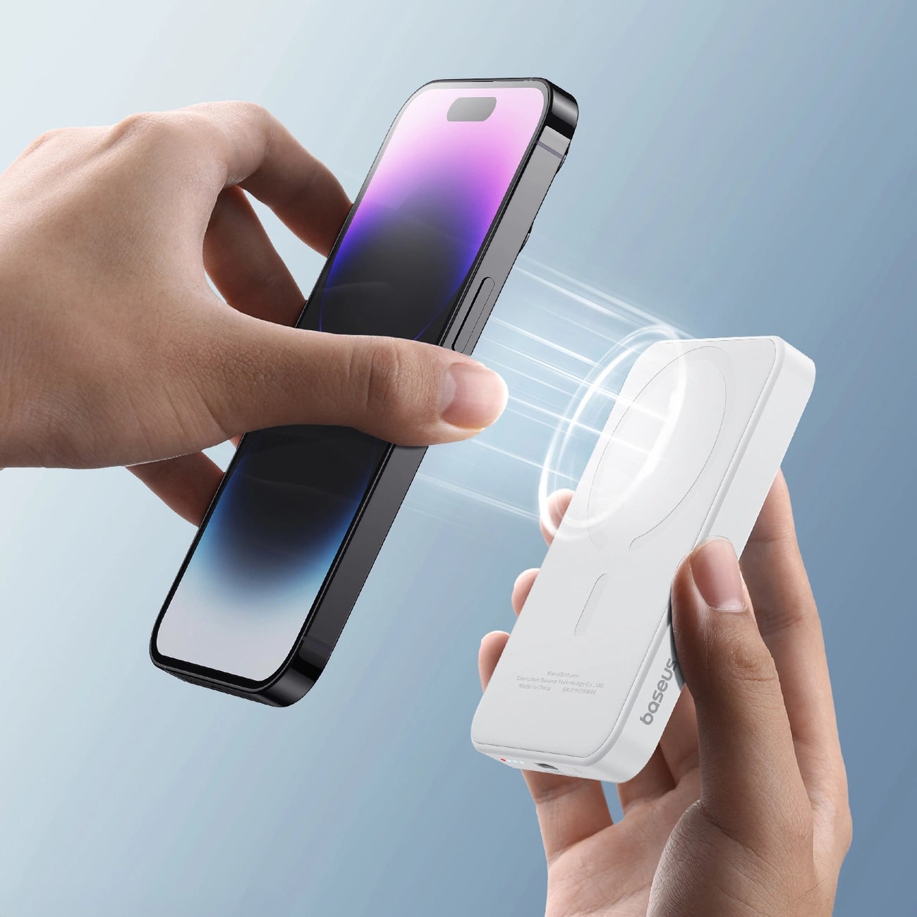 Baseus Magnetic Mini Ασύρματο MagSafe PowerBank 5000mAh 20W με Καλώδιο Type-C to Type-C - White - P10022107223-00