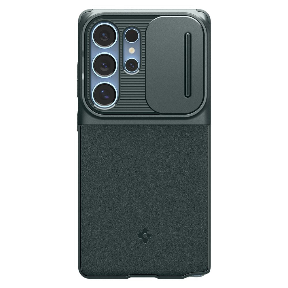 Spigen Samsung Galaxy S25 Ultra Optik Armor Θήκη Σιλικόνης με Κάλυμμα για την Κάμερα - Abyss Green