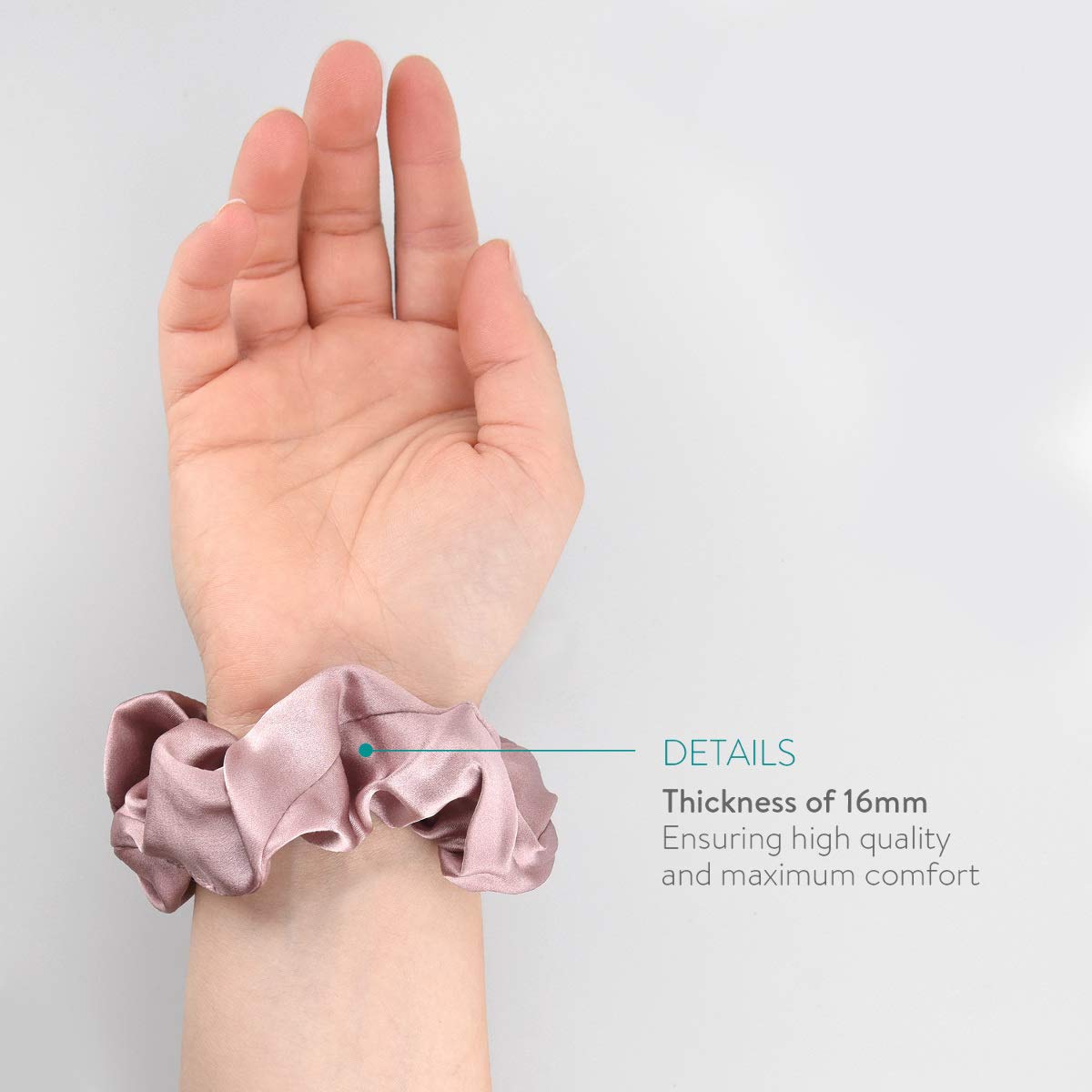 Navaris Σετ με 2 Μεταξωτά Scrunchies Λαστιχάκια Μαλλιών - Pink - 50258.02.33