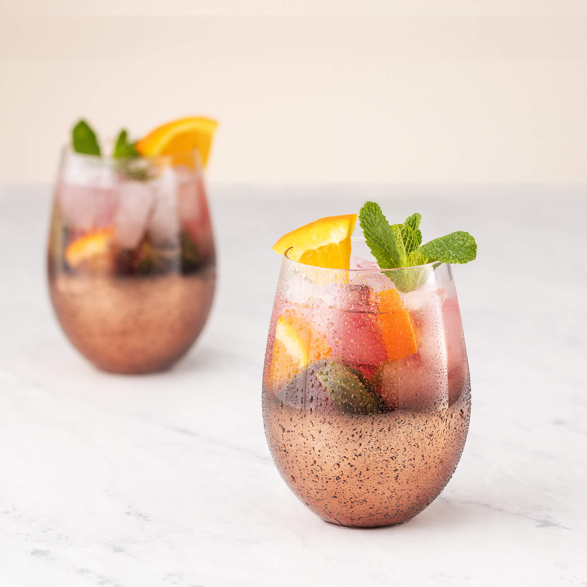 Navaris Σετ με 4 Γυάλινα Ποτήρια - Rose Gold - 56248.01