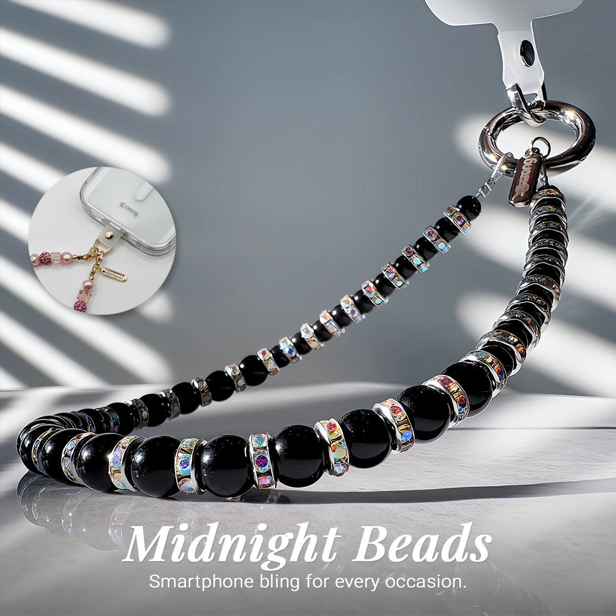 Crong Phone Charm - Λουράκι Κινητού για τον Καρπό - Midnight Beads
