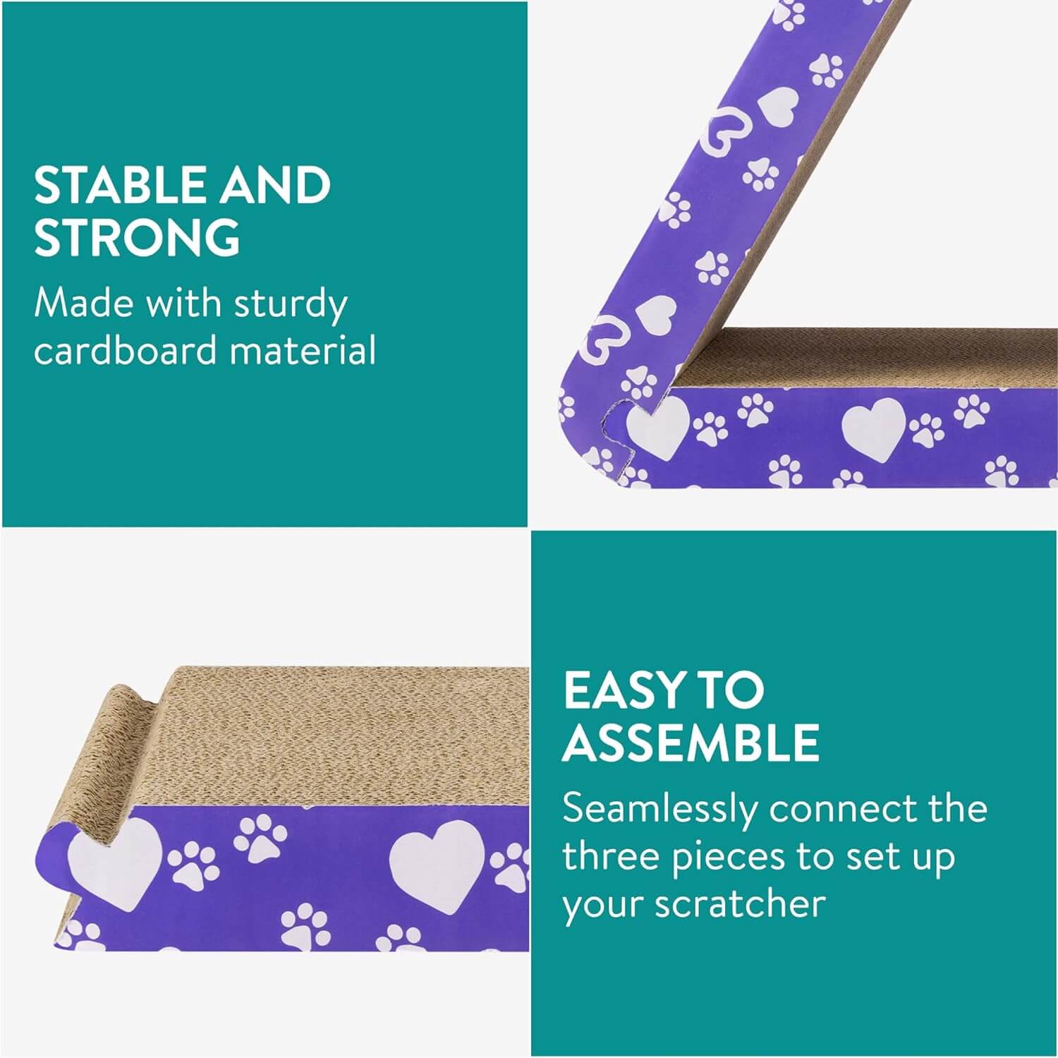 Navaris 3-σε-1 Πολυμορφικό Ονυχοδρόμιο για Γάτες - 51 x 25 x 45 cm - Brown - NAV000025ZF001C