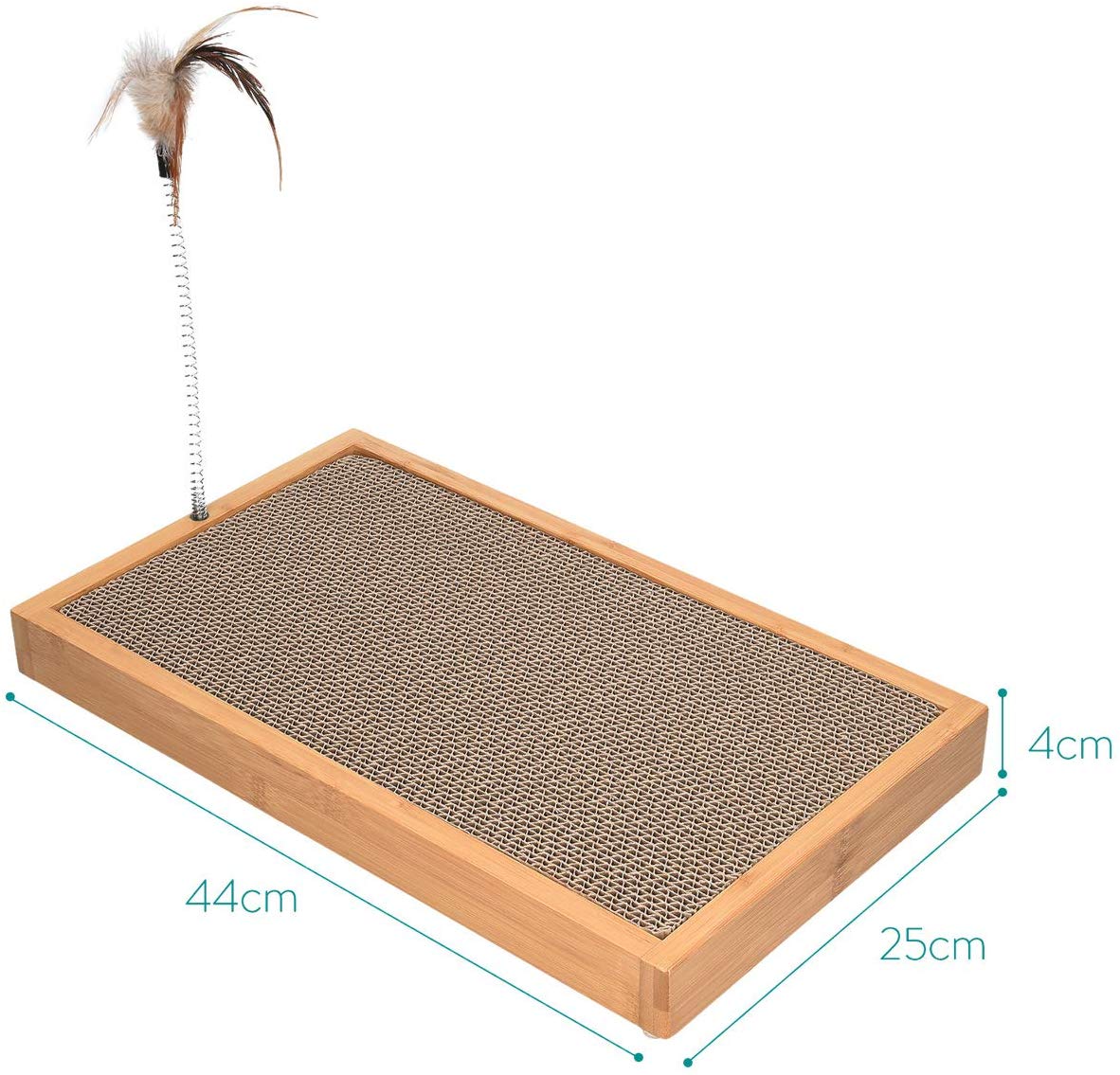 Navaris Cat Scratching Board - Ονυχοδρόμιο για Γάτες - XXL - 44 x 25 x 4 cm - Bamboo - 46752.05