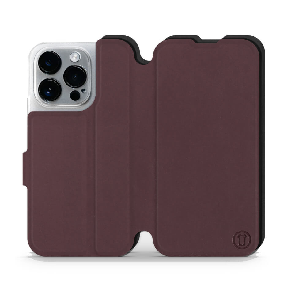 Mobiwear iPhone 14 Pro Θήκη Βιβλίο Slim Flip - Μπορντό - S_BUB