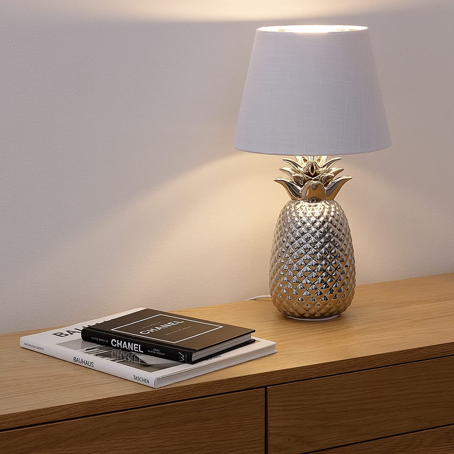 Navaris Desk Lamp Επιτραπέζιο Φωτιστικό - Ανανάς - 40cm - Silver / White - 49151.67.02