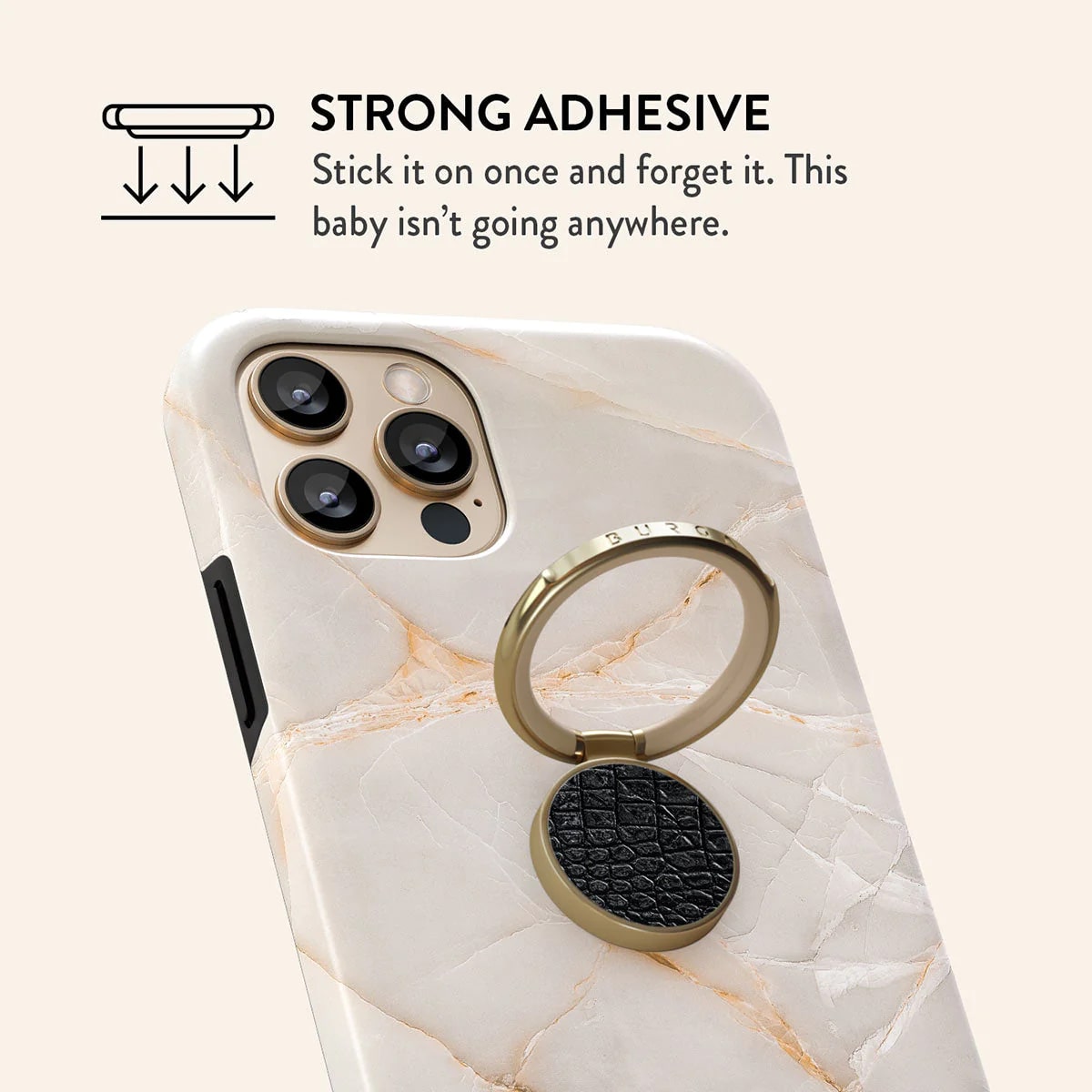 Burga Ring Holder - Δαχτυλίδι Συγκράτησης Κινητού - Βάση Στήριξης - Gold - Reaper's Touch