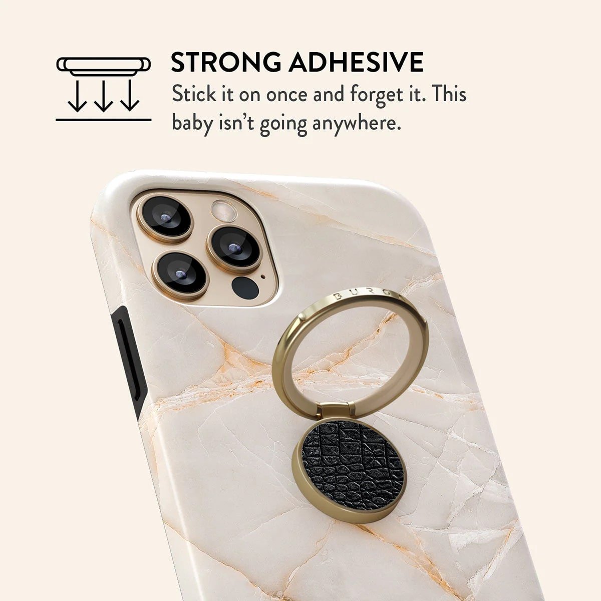 Burga Ring Holder - Δαχτυλίδι Συγκράτησης Κινητού - Βάση Στήριξης - Gold - Reaper's Touch