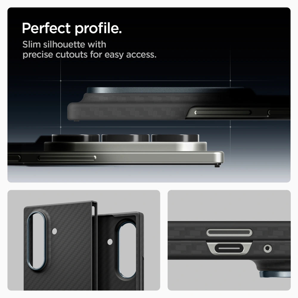 Spigen Samsung Galaxy Z Fold7 AirSkin Aramid Λεπτή Θήκη - Black