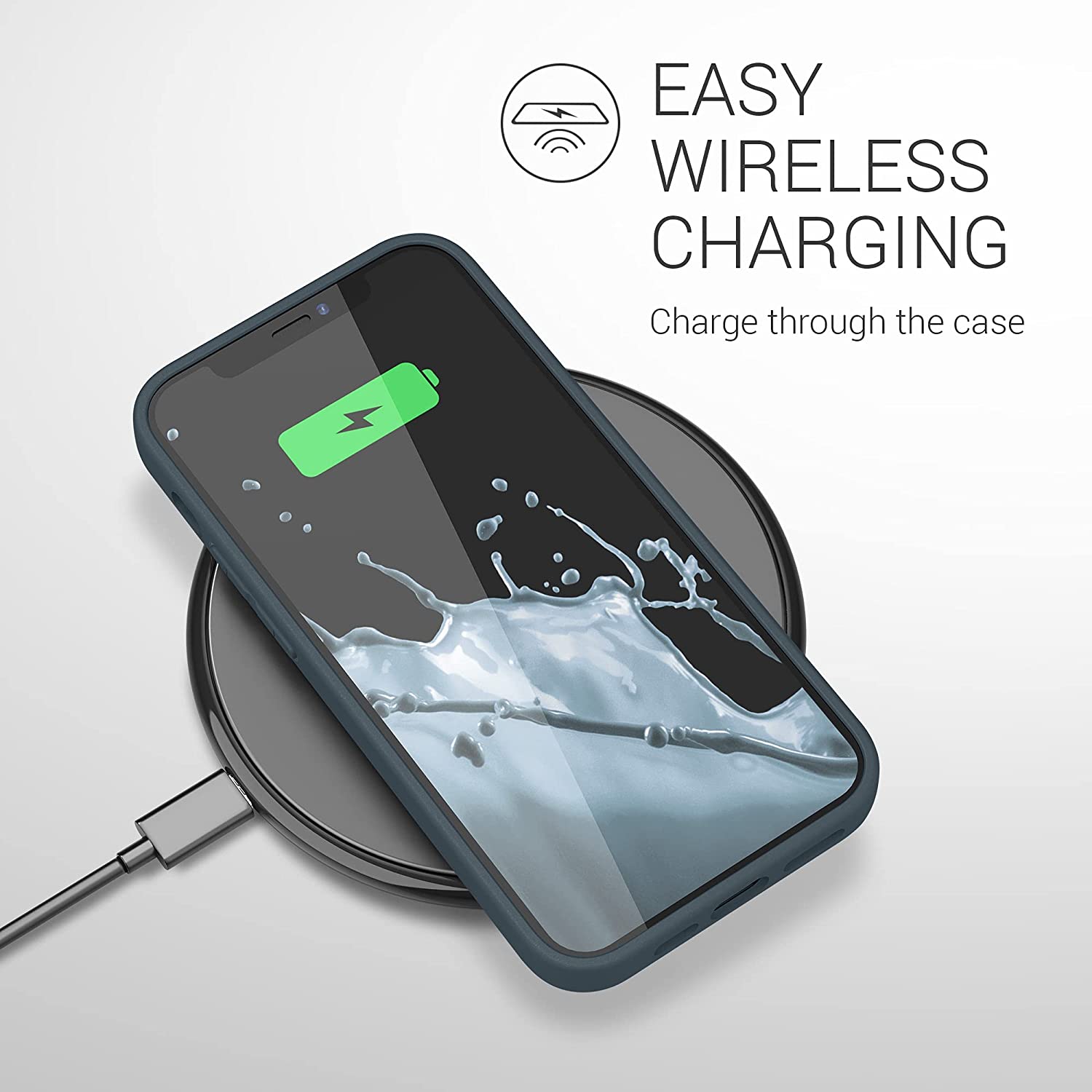 KW iPhone 12 / iPhone 12 Pro Θήκη Σιλικόνης TPU - Slate Grey - 53938.202