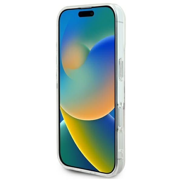 Guess iPhone 16 Plus - IML Heart - Σκληρή Θήκη με Πλαίσιο Σιλικόνης - Διάφανη - GUHCP16MHCHGSPT