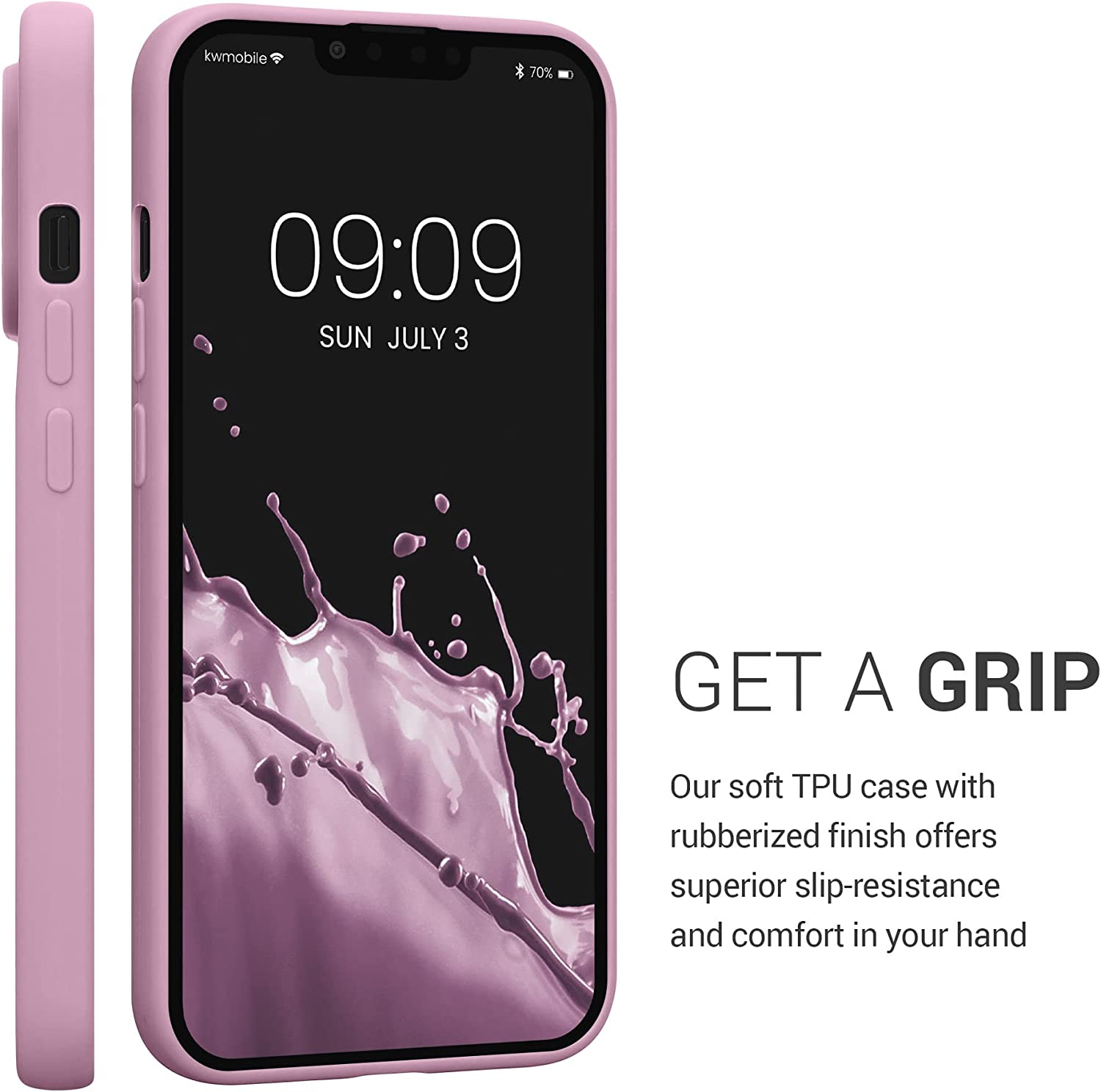 KW iPhone 13 Pro Θήκη Σιλικόνης TPU - Dusky Pink - 57749.10